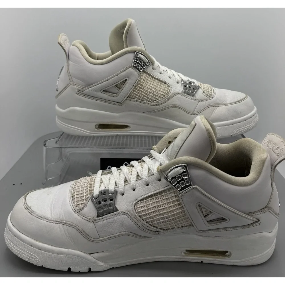 Nike Air Jordan 4 Retro Pure Money White 2017 Sneakers 308497-100 Mens Size 12